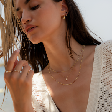 Collier multirangs pendentif monde plaqué or - Bijoux tendance Collier multirangs pendentif monde plaqué or - Bijoux tendance