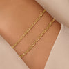 585er Gold Dünnes Figaro Kettenarmband - 2