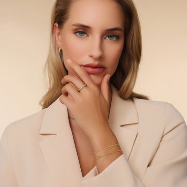 14 Karaat Goud Croissant Ring - 8