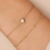 14 Karaat Goud Puffy Hart Armband - 2