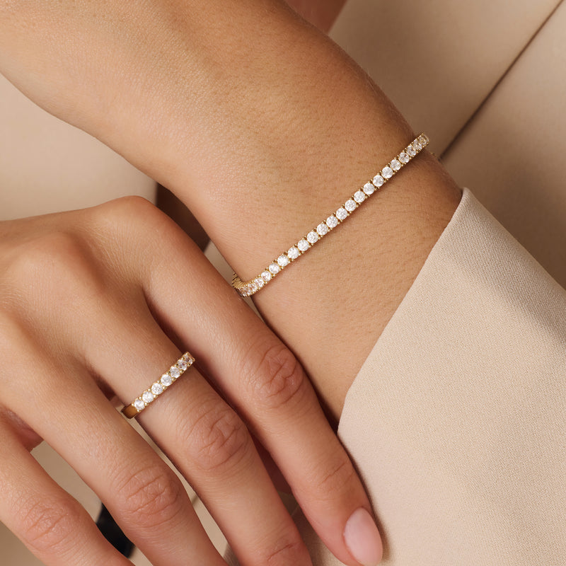 Zirkonia Tennisarmband (18.5mm)