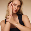 585er Gold Bezel Set Zirkonia Ewigkeits Armreif - 10