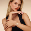 585er Gold Bezel Set Zirkonia Ewigkeits Armreif - 3