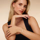 Bezel Set Zirkonia Ewigkeits Armreif