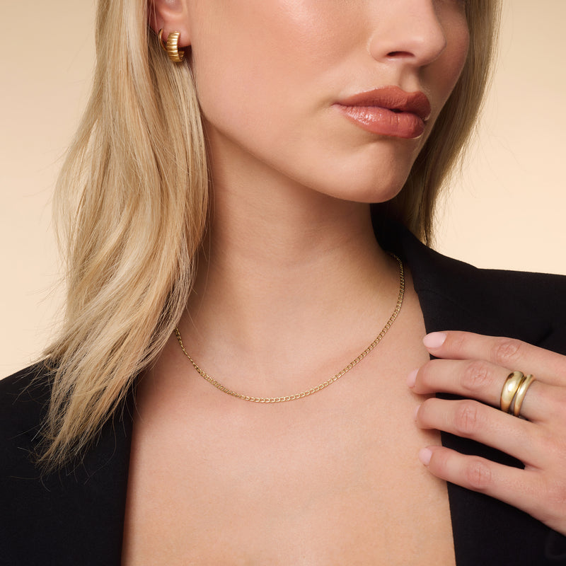Slim Curb Chain Necklace
