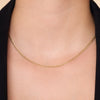 14 Karat Gold Slim Curb Chain Necklace - 2