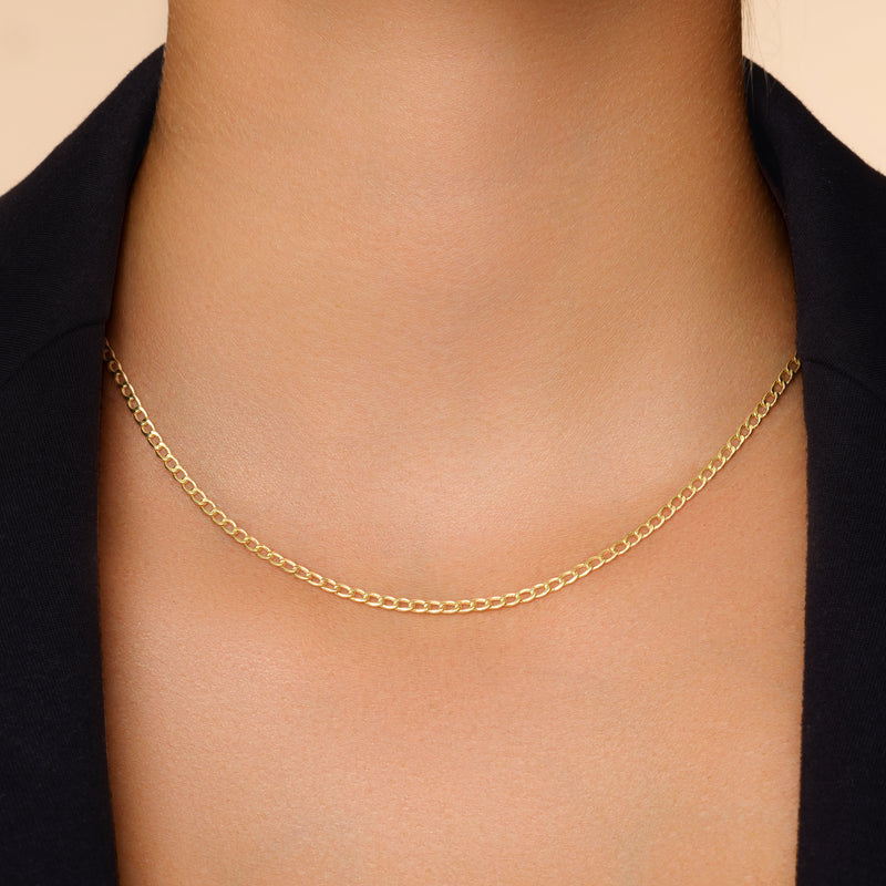 Slim Curb Chain Necklace