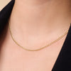 14 Karat Gold Slim Curb Chain Necklace - 3