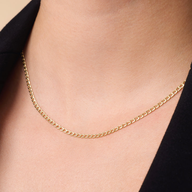 Slim Curb Chain Necklace