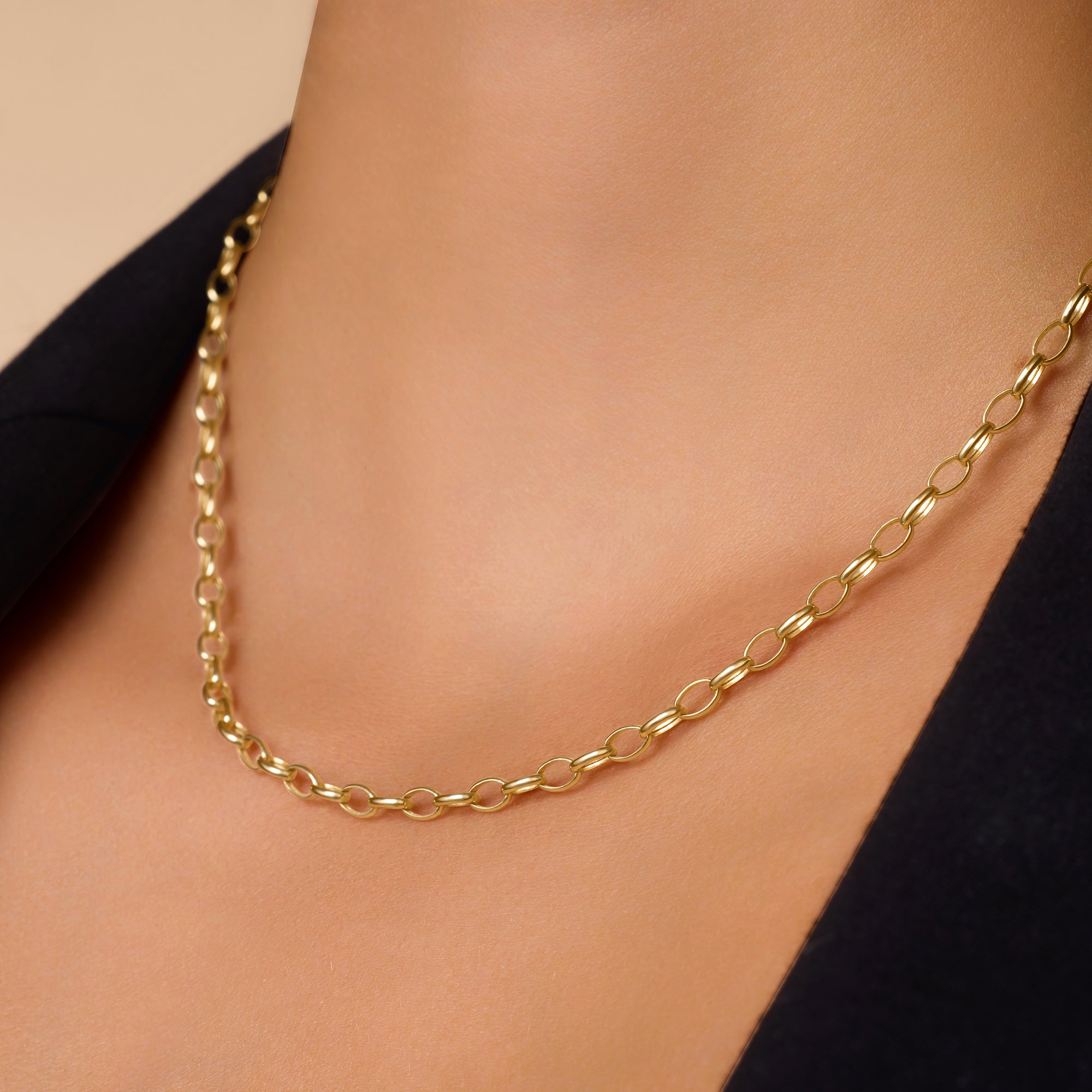 Anchor Chain Necklace 14 Karat Gold for Women | Goodbye Sale - Up