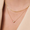 14 Karaat Goud Puffy Hart Box Schakelketting Set - 3