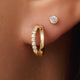 Pavé Cubic Zirconia Double Huggie Hoops (12mm)