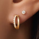 Pavé Zirkonia Doppel Huggie Hoops (12mm)