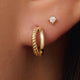 Twisted Double Huggie Hoops (12mm)
