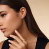 14 Karat Gold Hammered Double Huggie Hoops (12mm) - 7