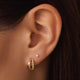 Beaded Double Huggie Hoops (12mm)