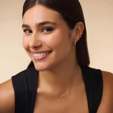 14 Karat Gold Puffy Heart Pendant Necklace - 7