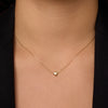 14 Karat Gold Puffy Heart Pendant Necklace - 2