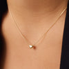 14 Karat Gold Puffy Heart Pendant Necklace - 3