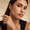 585er Gold Croissant Dome Hoops - 8