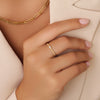 14 Karat Gold Beaded Cubic Zirconia Ring - 7