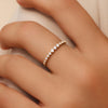 14 Karat Gold Cubic Zirconia Graduated Half Eternity Ring - 2