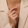 14 Karat Gold Facet Stacker Ring - 3
