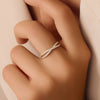 14 Karat Gold Cubic Zirconia Crossover Double Eternity Ring - 2