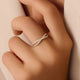 Cubic Zirconia Crossover Double Eternity Ring