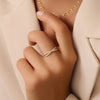 14 Karat Gold Cubic Zirconia Crossover Double Eternity Ring - 3