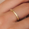 14 Karat Gold Facet Stacker Ring - 2