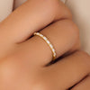 14 Karaat Goud Baguette Cut Zirkonia Half Eternity Ring - 2