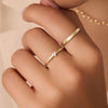 14 Karat Gold Cubic Zirconia Lotus Ring - 2