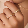 14 Karaat Goud 3 mm Curve Band Ring - 2