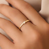 14 Karat Gold Cubic Zirconia Lotus Ring - 7