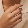 585er Gold Offenes Herz Ring - 3