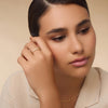 14 Karaat Goud Bezel Set Zirkonia Zigzag Ring - 8