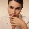 14 Karaat Goud Bezel Set Zirkonia Zigzag Ring - 7