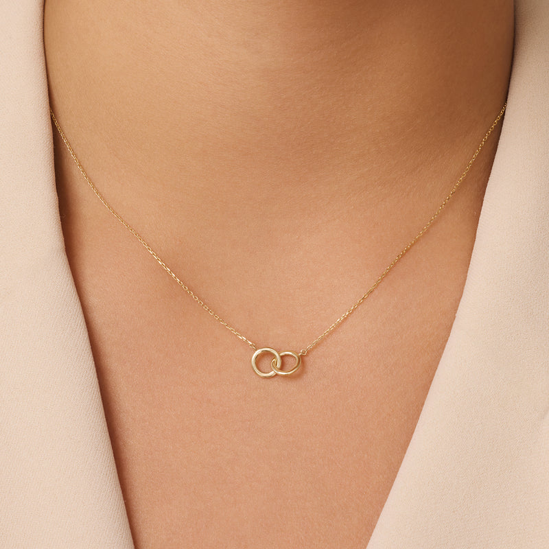 Collier Pendentif Infinity Epais Lié