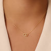 14 Karat Gold Bold Linked Infinity Pendant Necklace - 2