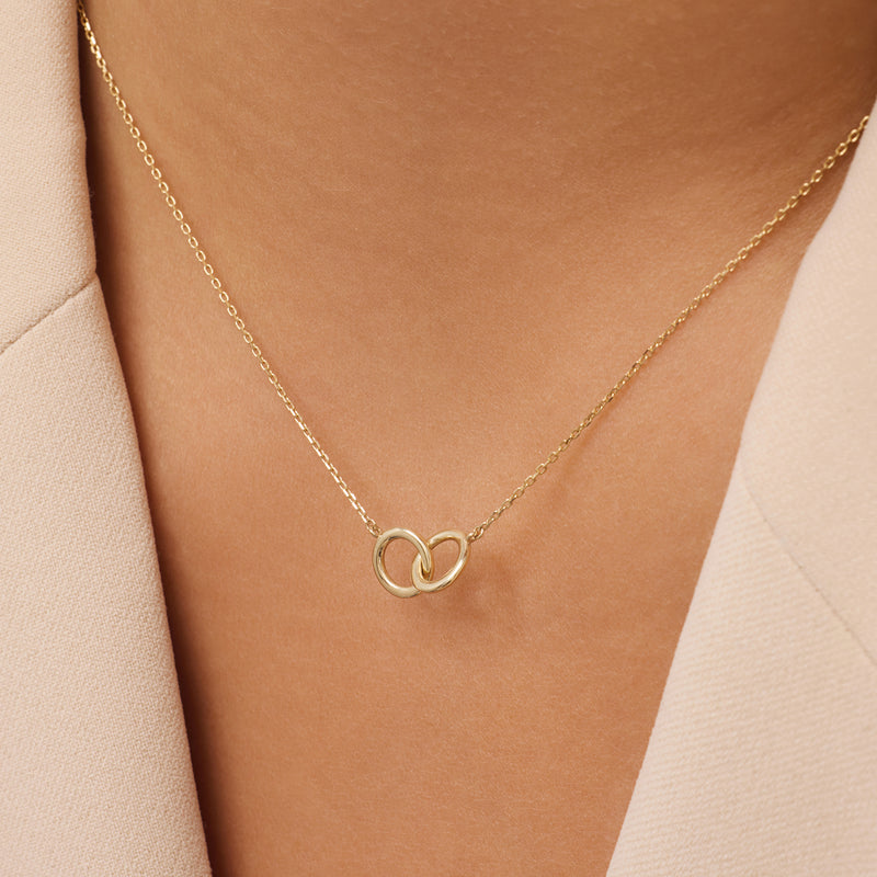 Collier Pendentif Infinity Epais Lié