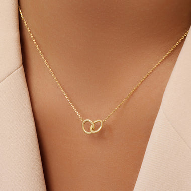 14 Karat Gold Bold Linked Infinity Pendant Necklace - 3