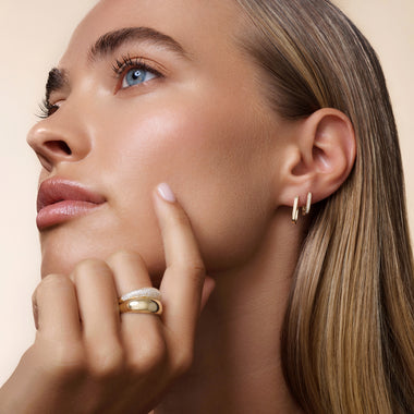 585er Gold Kleine U Hoops (15mm) - 7