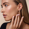 14 Karat Gold Pavé Cubic Zirconia Huggie U Hoops (12mm) - 7