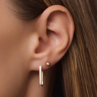 585er Gold Medium U Hoops (18mm) - 2