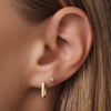 585er Gold Huggie U Hoops (12mm) - 2