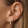 14 Karaat Goud Huggie U Hoops (12mm) - 2