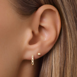 ALEXCRAFT Dicke Creolen Gold Ohrringe Klein Damen C Produktbild-Vorschau 4