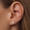 585er Gold Round Cut Zirkonia Ohrstecker - 2