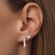 Créoles Petites U Zircon Pavé (15 mm)